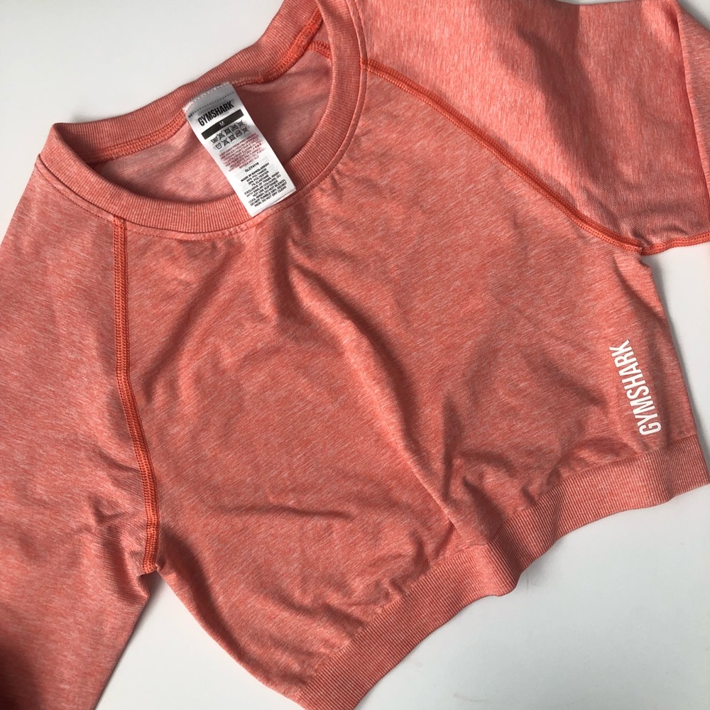 Gymshark M/M Adapt Marl Seamless Leggings & Long Sleeve Crop Top Set - Picture 2 of 15